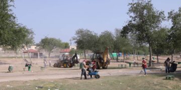 limpieza de parques en Nuevo Laredo