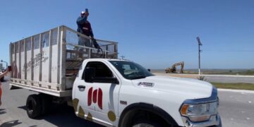 limpieza en playa Bagdad Matamoros