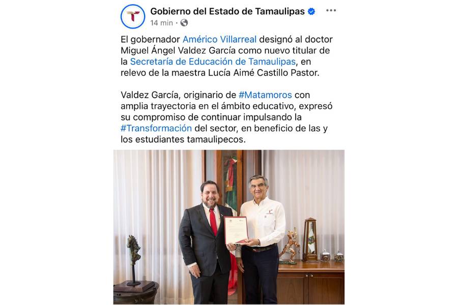 nuevo titular de Educación en Tamaulipas