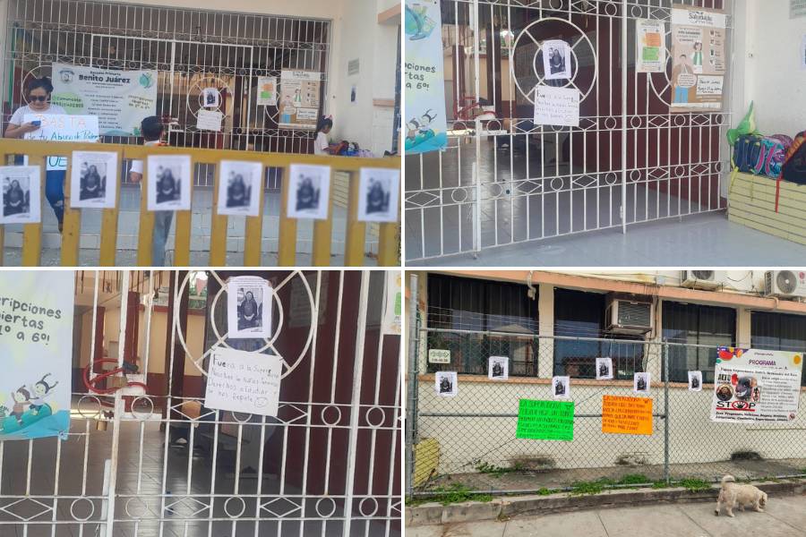 protesta en primaria Benito Juárez