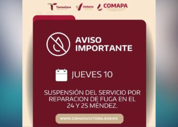 suspensión de servicio de agua en Ciudad Victoria