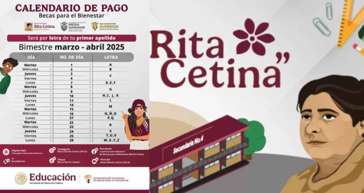 ¿A quiénes les llegará el pago de la Beca Rita Cetina del 21 al 25 de abril?