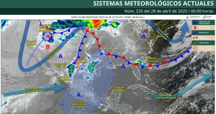 ¿Cómo afectará el frente frío No. 40 en México este lunes 28 de abril?