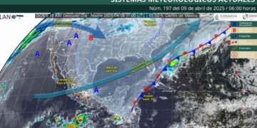 ¿Cuáles son los estados donde habrá lluvias debido a la masa de aire frío?