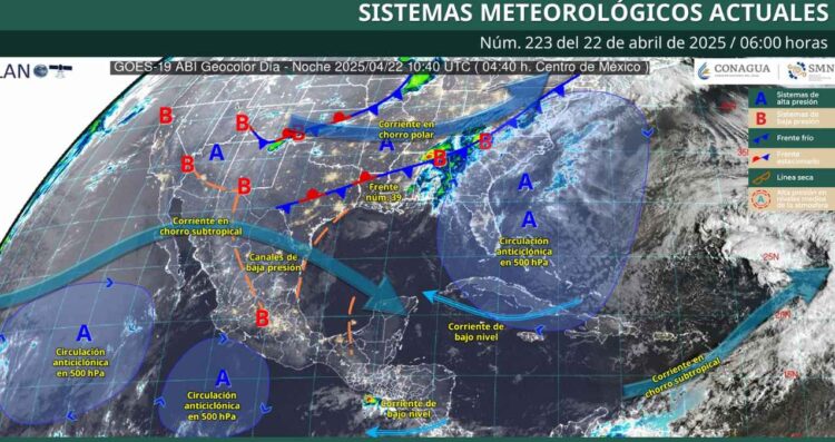 ¿Dónde habrá bajas temperaturas por el frente frío 39 este martes?