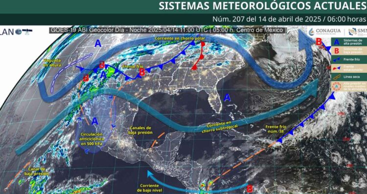 ¿Dónde habrá descenso de temperatura y lluvias aisladas este lunes 14 de abril?