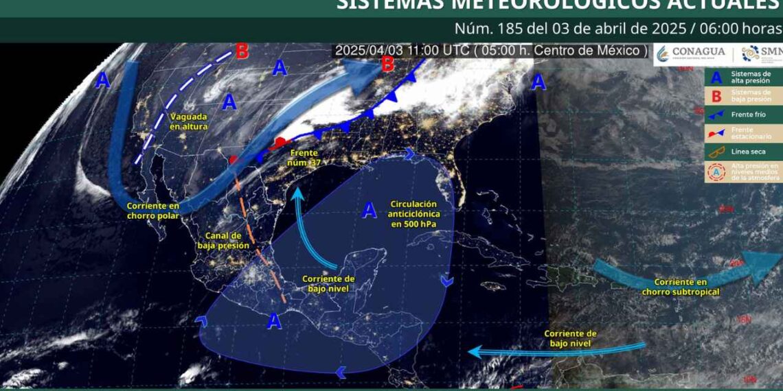 ¿Dónde habrá fuertes vientos y posible caída de aguanieve por el Frente Frío 37?