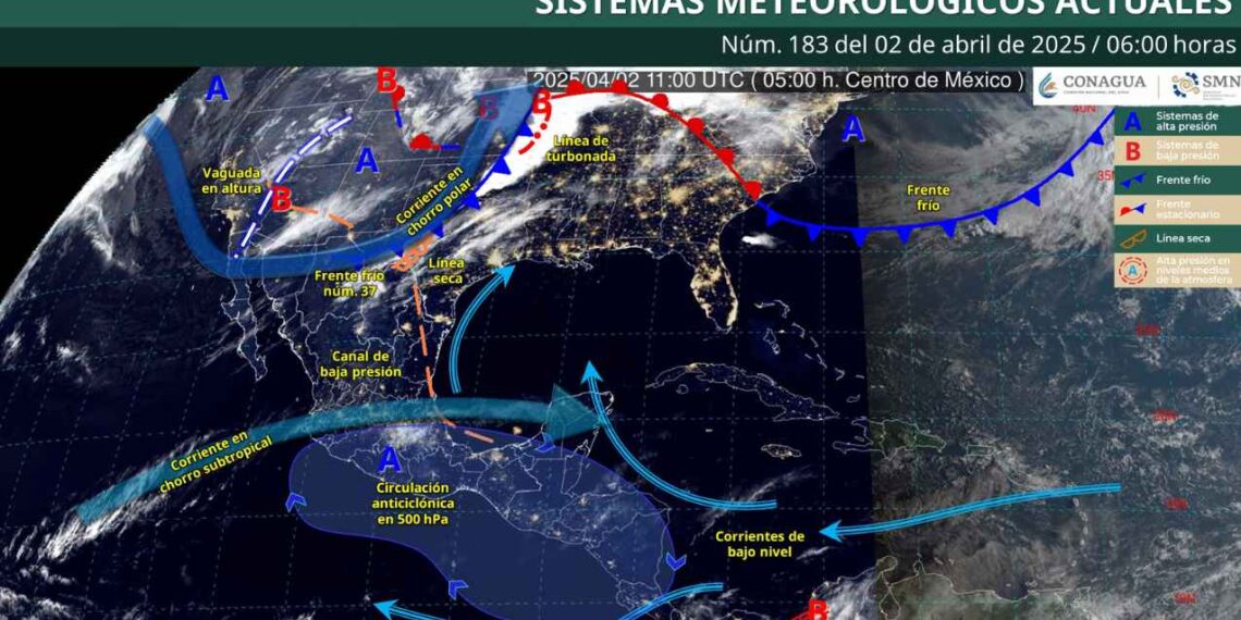 ¿Habrá descenso de temperatura por el frente frío No. 37 este miércoles?