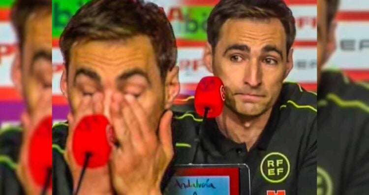 Árbitro de la Copa del Rey rompe en llanto en rueda de prensa