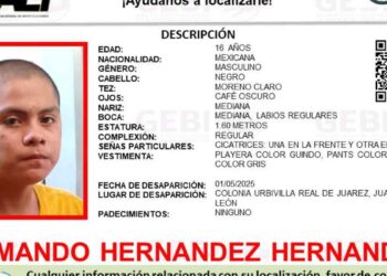 Adolescente desaparece en Juárez, Nuevo León