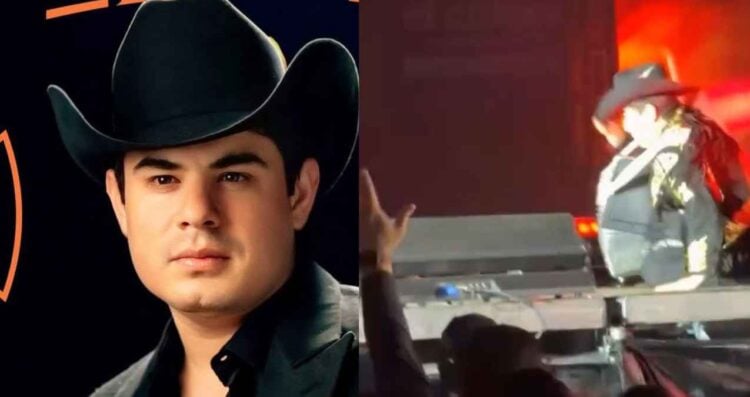 Alfredo Olivas sufre aparatosa caída durante concierto en Los Mochis