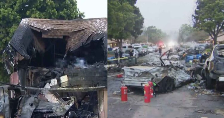 Avioneta deja viviendas y vehículos incendiados tras estrellarse en un vecindario de San Diego; así quedó el lugar