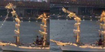 Buque impacta Puente Brooklyn