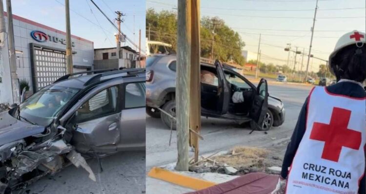 Choca y vuelca conductor de Didi en Matamoros, Tamaulipas