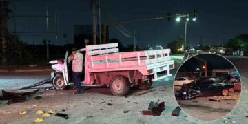 Choque frontal entre vehículo y camioneta deja un lesionado en Juárez, Nuevo León