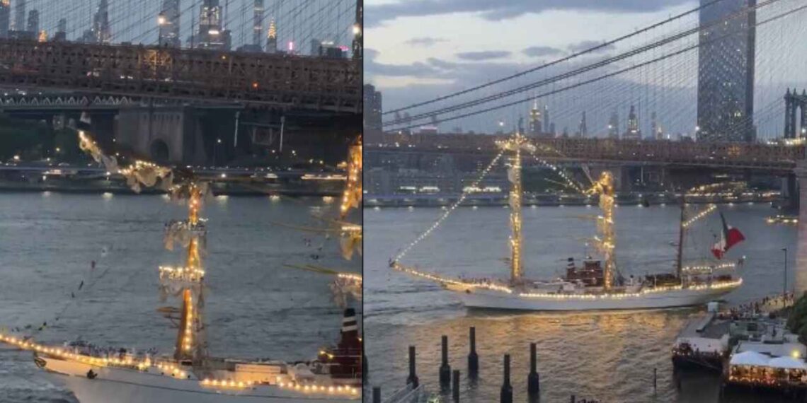 Buque Cuauhtémoc choca