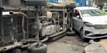 Choque volcadura Monterrey