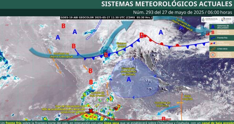Clima 27 de mayo ¿Cómo afectará el nuevo frente frío en México?