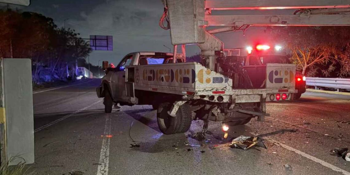 Conductor choca Guadalupe