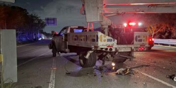 Conductor choca Guadalupe