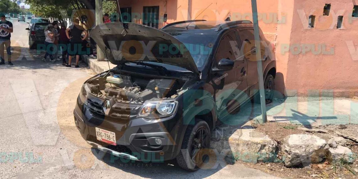 Conductor de Didi provoca choque en Ciudad Victoria, Tamaulipas y deja dos personas heridas
