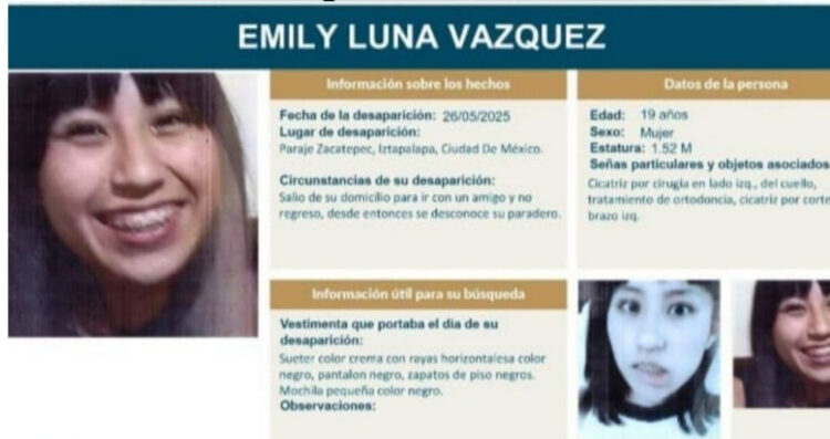 Confirman muerte de Emily Luna, estudiante del CCH Oriente de CDMX