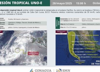 Depresión Tropical Uno-E, primer Ciclón Tropical de 2025