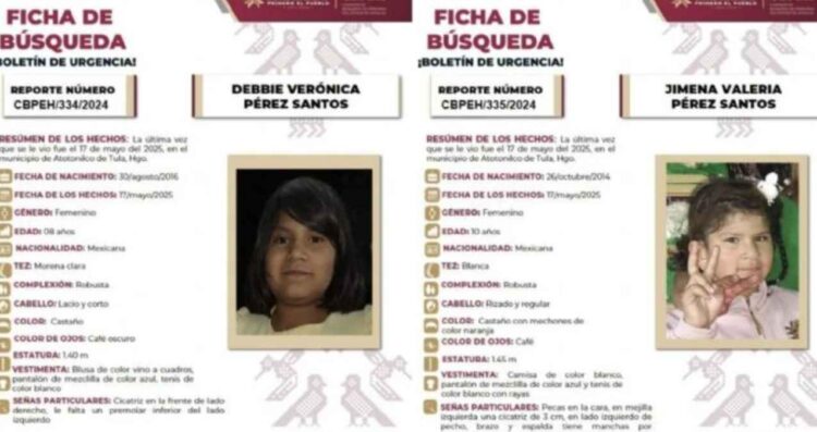 Desaparecen madre y sus dos hijas tras visita en Hidalgo