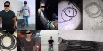 Detienen a cinco por robo de cable telefónico en Nuevo León