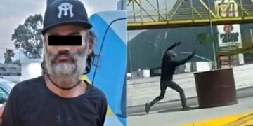 Detienen a hombre por dañar árboles en rotonda de Monterrey, Nuevo León