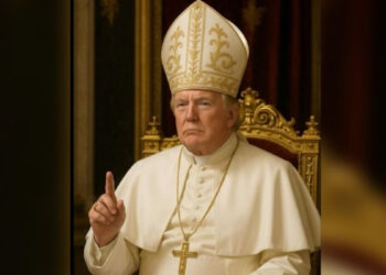 Donald Trump presume imagen como Papa antes del cónclave