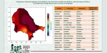 Ejido de Linares, Nuevo León, alcanza temperatura máxima de 46 grados