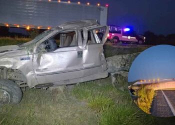 Fuerte accidente en la Carretera Victoria-Matamoros deja un hombre herido