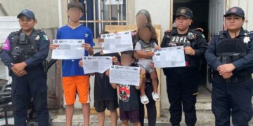 Hallan en Guadalupe, Nuevo León, a mujer y niños que habían escapado de su hogar por violencia
