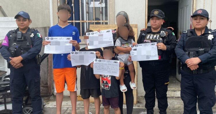 Hallan en Guadalupe, Nuevo León, a mujer y niños que habían escapado de su hogar por violencia