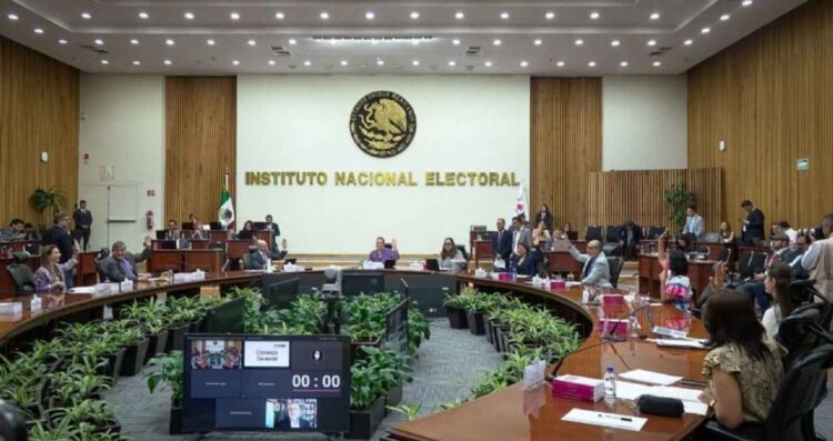 INE detener distribución acordeones