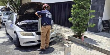 Incendio auto San Pedro