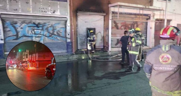 Incendio en edificio de cuartos obliga a evacuar a 9 personas en el Centro de Monterrey, NL