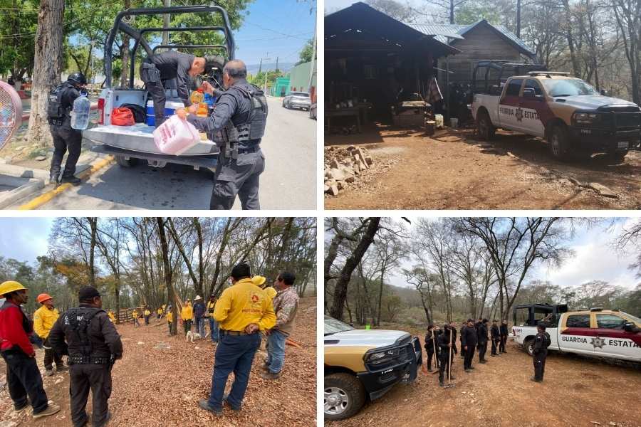 Incendio forestal en Jaumave