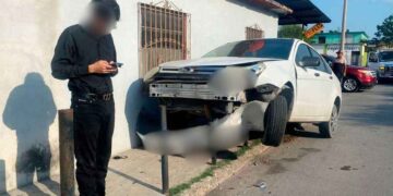 Joven choca en Matamoros