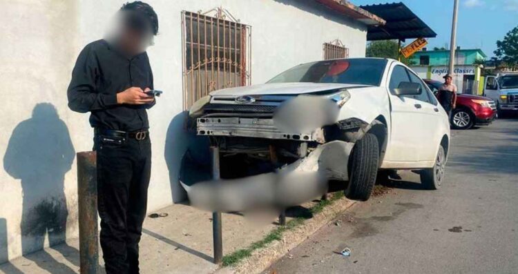 Joven choca en Matamoros