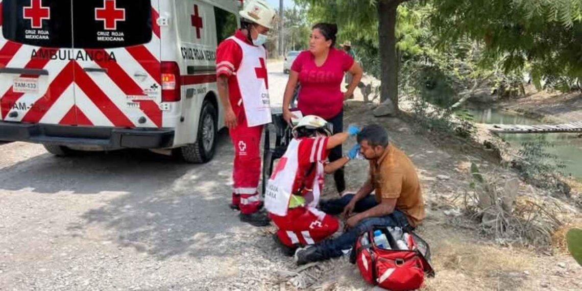 motociclista herido El Mante