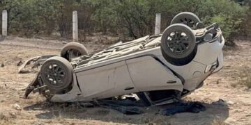 Jóvenes volcadura Saltillo-Zacatecas