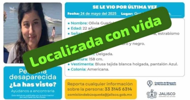 Localizan a Olivia Mendoza