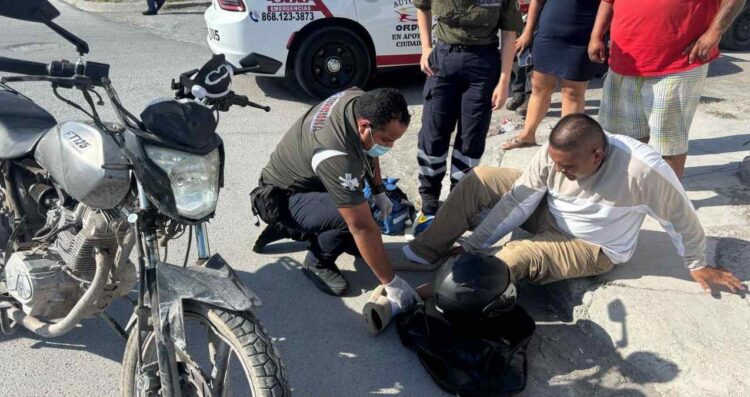 motociclista lesiones Matamoros