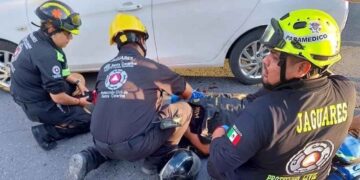 motociclista chocar frente Santa Catarina