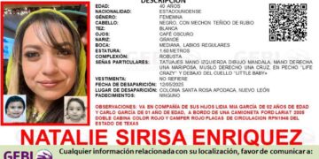 Mujer estadounidense desaparece junto con sus 2 hijos en Apodaca, Nuevo León