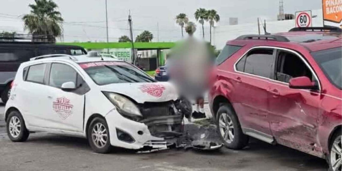 choque camioneta taxi Matamoros