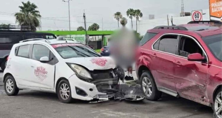 choque camioneta taxi Matamoros