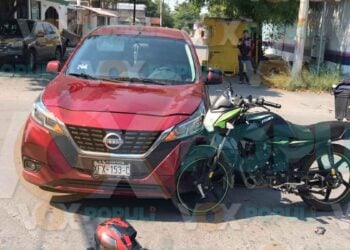 Repartidor de Didi Food resulta herido tras choque en Ciudad Victoria, Tamaulipas